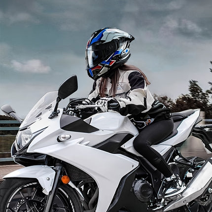 Dual Visor Flip-Up Motorcycle Helmet – Stylish & Safe