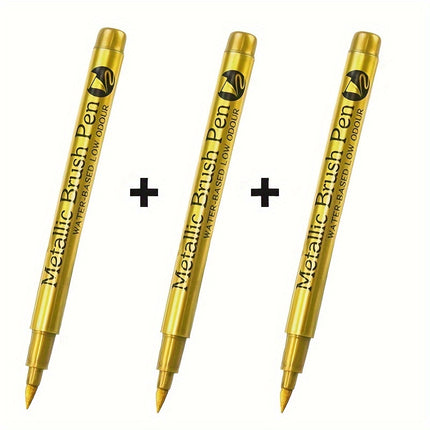 Metallic Brush Marker Set for Crafts