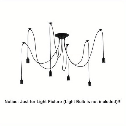 Modern Chic Industrial Spider Chandelier - Adjustable DIY Lighting