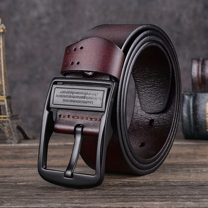 Men's Black Leather Belt