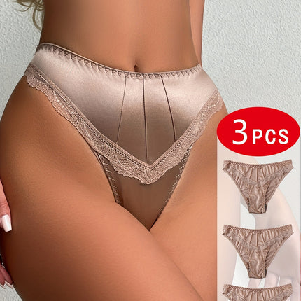 3-Pack Lace Stitching Briefs