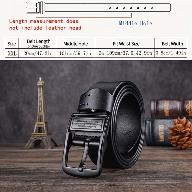 Men's Black Leather Belt