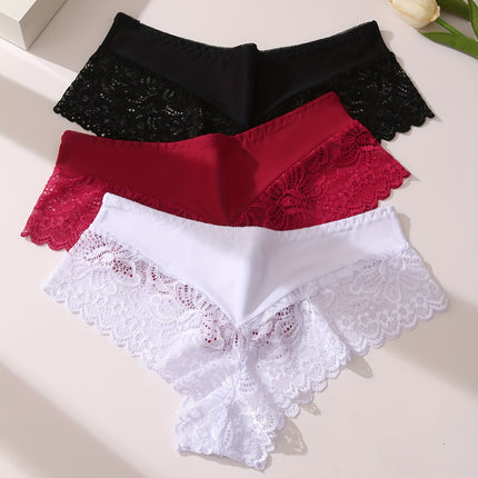 Seamless Lace Briefs Set