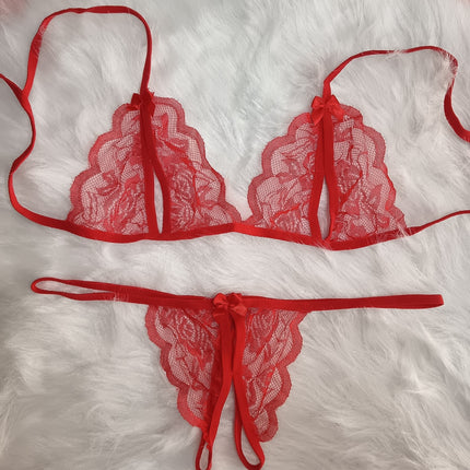 Sheer Tulle Erotic Lingerie Set