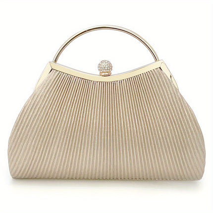 Glamorous Golden Diamond Evening Clutch