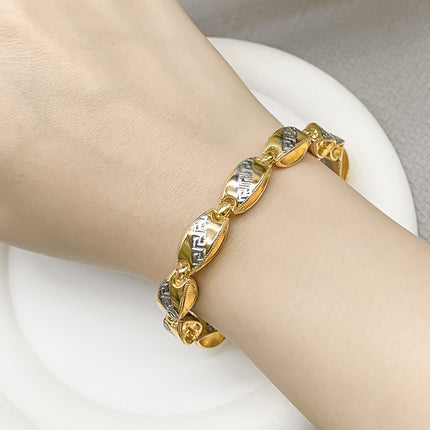 2pcs Hip-Hop Bracelet & Necklace Set
