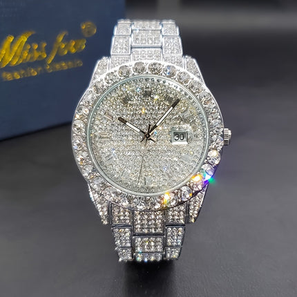 Luxury Men's Diamond Hip-Hop Watch