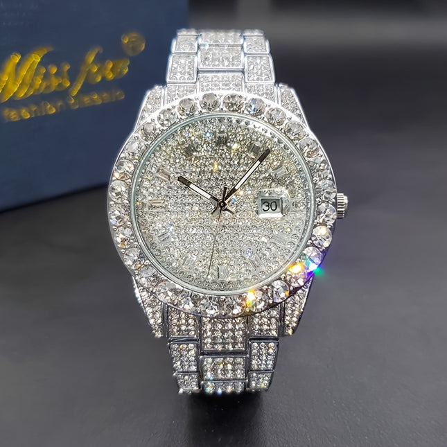 Luxury Men's Diamond Hip-Hop Watch