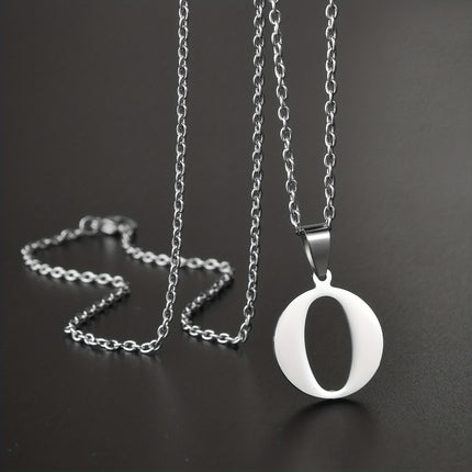 Minimalist Alphabet Stainless Steel Necklace