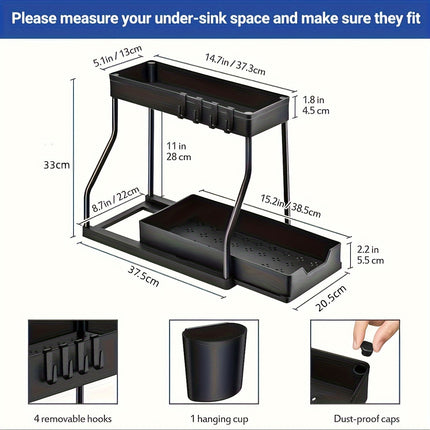 2-Tier Large Capacity Pull-Out Organizer