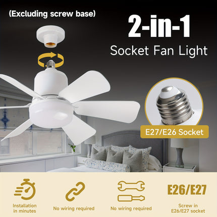 Modern Ceiling Fan with Dimmable LED Light & Remote