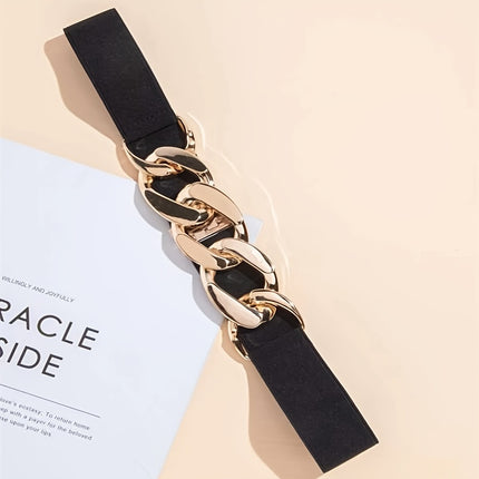 Golden Chain Wide Waist Belt