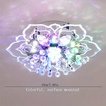 Modern Crystal Petals LED Ceiling Light - Elegant Indoor Fixture