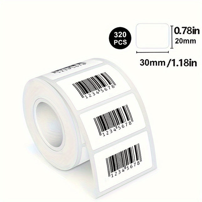 White Square Label Stickers Roll (300)