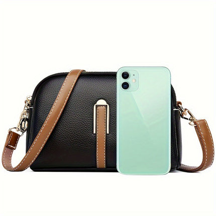 Retro Color Contrast Crossbody Bag