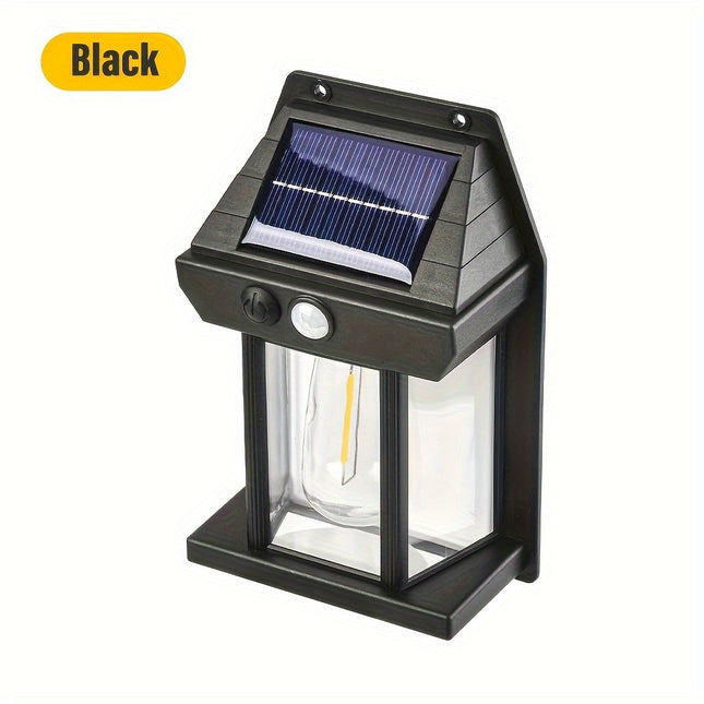 Solar-Powered LED Wall Sconce with Motion Sensor - Outdoor Lighting