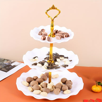 Three-Layer Candy Plate – Festive & Elegant Table Display!