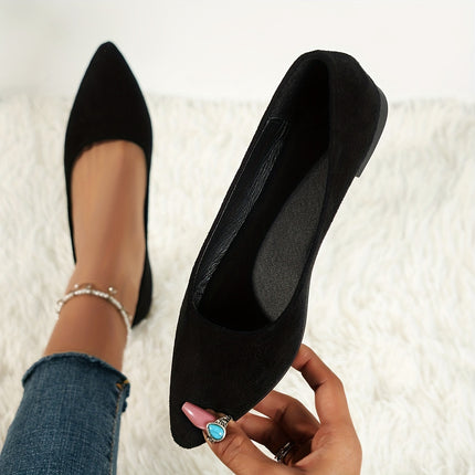 Women's Solid Color Pointed Flats