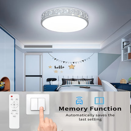 LED Dimmable Ceiling Light – Remote Control, Color Adjustable