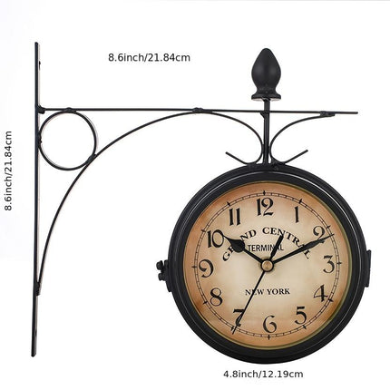 Retro Wall Clock - Elegant Outdoor Patio Timepiece