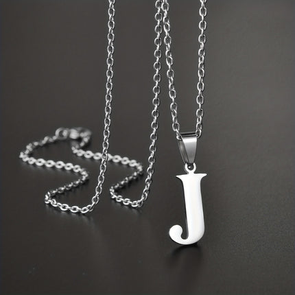 Minimalist Alphabet Stainless Steel Necklace