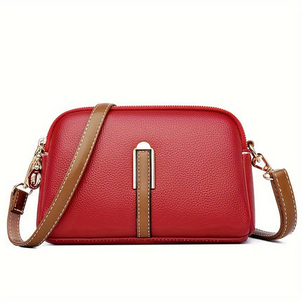 Retro Color Contrast Crossbody Bag