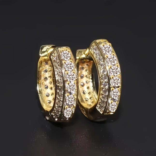 Stylish Circular Zirconia Earrings