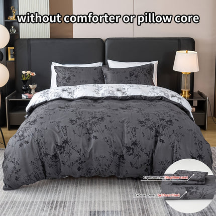 Luxury Floral Print Duvet Cover Set - Soft & Cozy Bedding