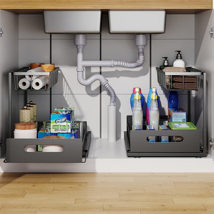 Double-Layer Pull-Out Under Sink Organizer
