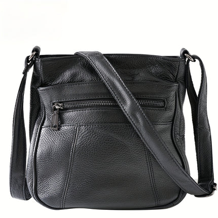 Simple Square Leather Crossbody