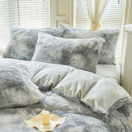 Tie-Dye Plush Duvet Cover Set - Soft & Cozy