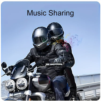 Q58MAX Wireless Motorcycle Helmet Headset with FM Radio & Intercom