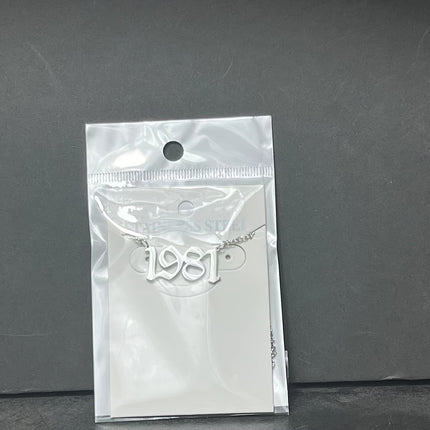 Custom Birth Year Stainless Steel Necklace