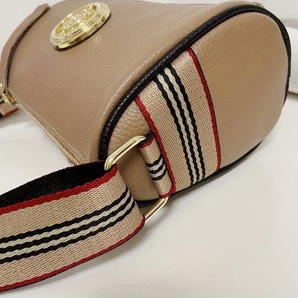 Trendy Leather Barrel Bag