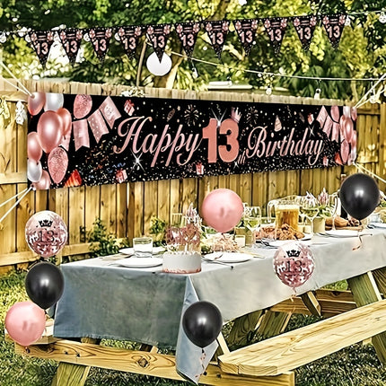 Rose Gold 13th Birthday Party Kit for Girls