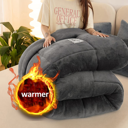Industrial Sherpa Fleece Quilted Comforter - Thick & Cozy
