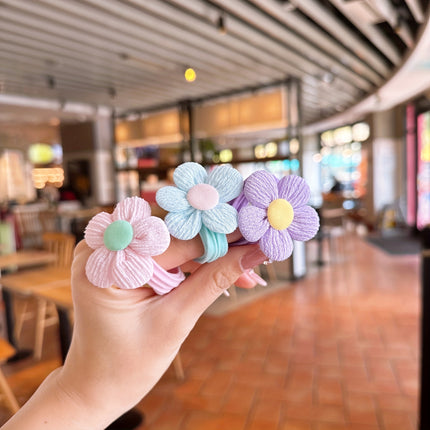 12PCS Sweet Flower Bow Hair Ties