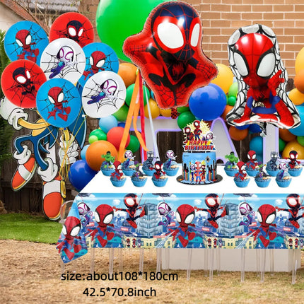 53pcs Spiderman Themed Party Decoration Supplies