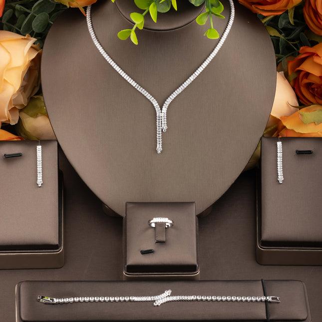 Classic Cubic Zirconia Wedding Set