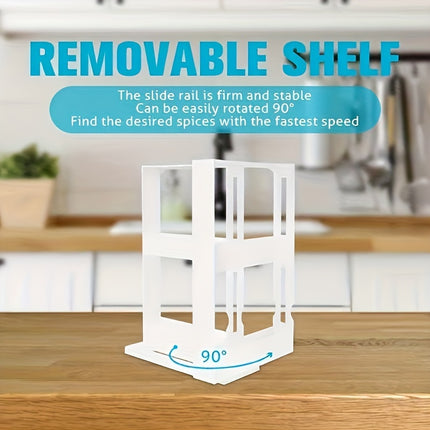 2-Tier Rotating Spice Rack Organizer – Space-Saving