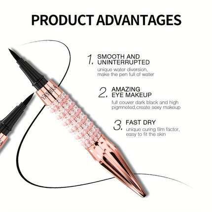 Black Rhinestone Liquid Eyeliner Pen