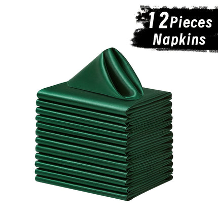 6/12pcs Luxury Soft Satin Napkins