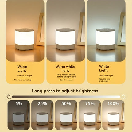 Touch-Control LED Night Light with Rechargeable Power Bank