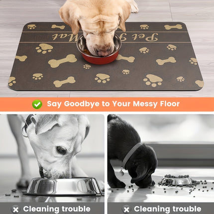 Quick-Dry Absorbent Dog Feeding Mat – Non-Slip & Stain-Resistant - Monti Bargains