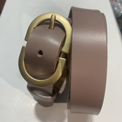 Double D Buckle Leather Belt
