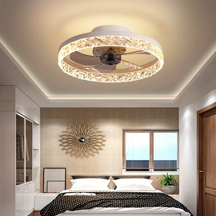 LED Tri-Color Ceiling Fan Light – Modern Elegance & Comfort
