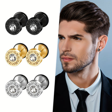 10-Pack Punk Stainless Steel Earrings