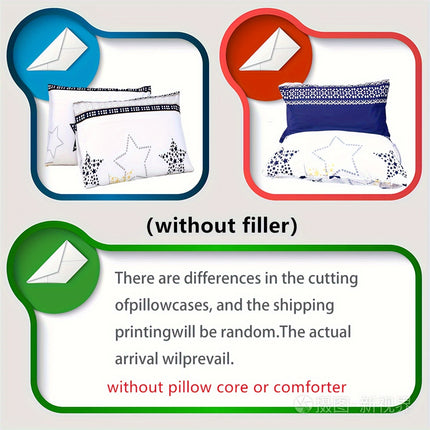 Geometric Star Print 3pcs Bedding Fitted Sheet Set