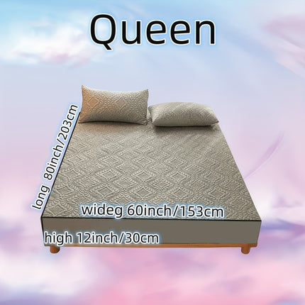 3pcs Waterproof Solid Fitted Sheet Set - 360° Coverage