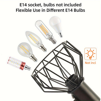 LED Ceiling Spotlight - Swivels 350°, Black E14 Spot Lamp